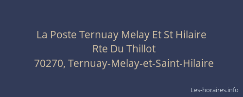 La Poste Ternuay Melay Et St Hilaire