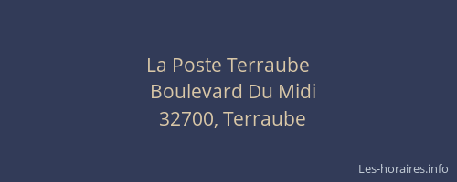 La Poste Terraube