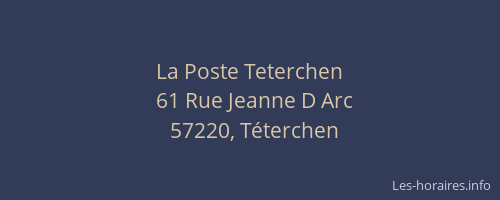 La Poste Teterchen