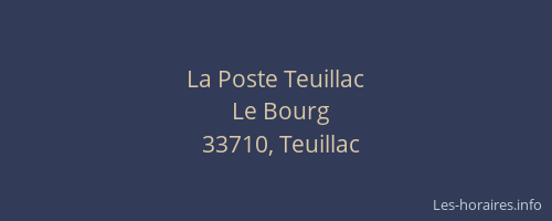 La Poste Teuillac