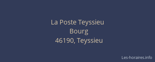 La Poste Teyssieu