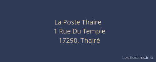 La Poste Thaire