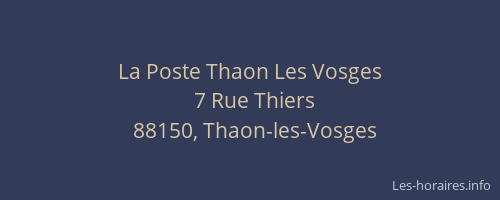 La Poste Thaon Les Vosges