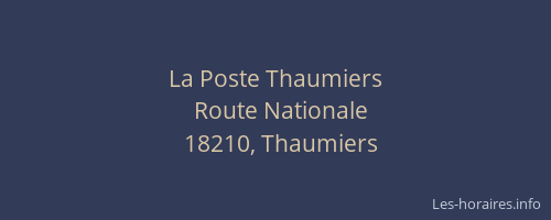 La Poste Thaumiers
