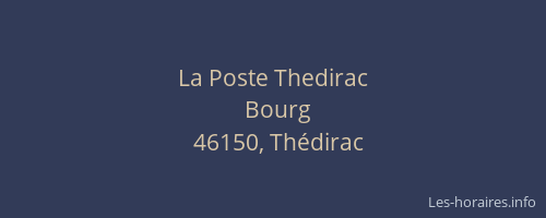 La Poste Thedirac