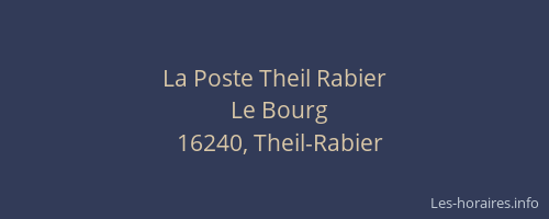 La Poste Theil Rabier