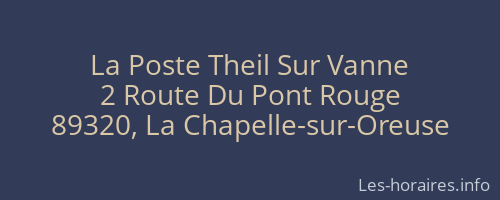 La Poste Theil Sur Vanne