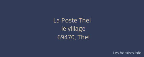 La Poste Thel