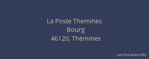 La Poste Themines