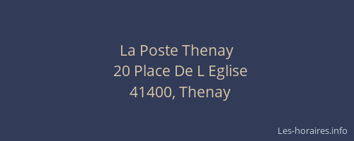 La Poste Thenay