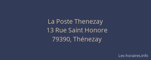 La Poste Thenezay
