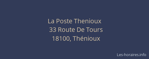La Poste Thenioux