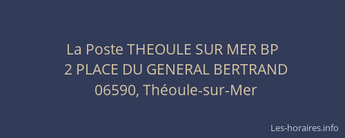 La Poste THEOULE SUR MER BP