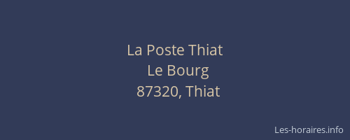 La Poste Thiat