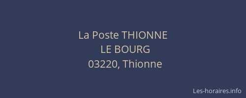 La Poste THIONNE