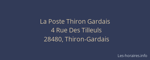 La Poste Thiron Gardais