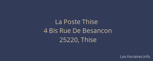 La Poste Thise