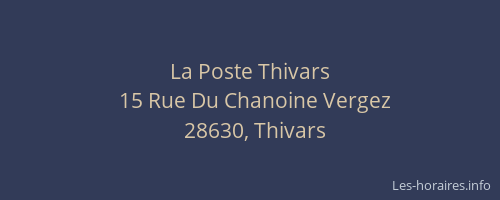 La Poste Thivars