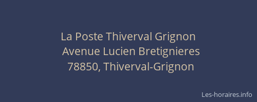La Poste Thiverval Grignon