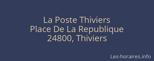 La Poste Thiviers