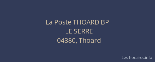 La Poste THOARD BP