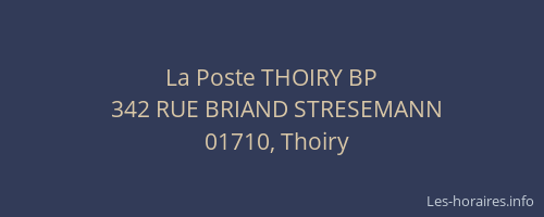 La Poste THOIRY BP