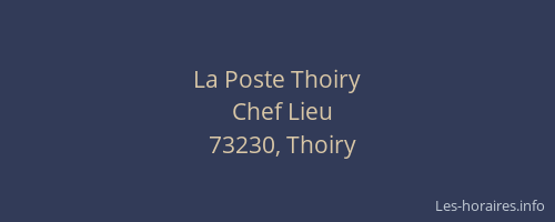 La Poste Thoiry