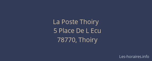La Poste Thoiry