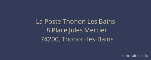 La Poste Thonon Les Bains
