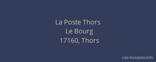 La Poste Thors
