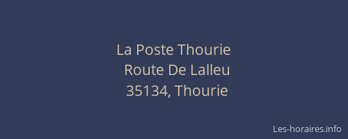 La Poste Thourie