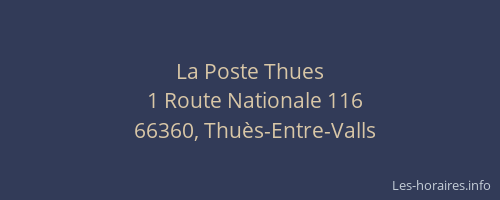 La Poste Thues