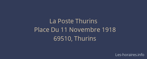 La Poste Thurins