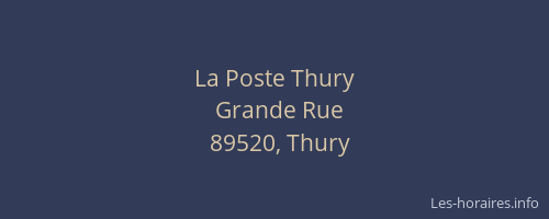 La Poste Thury