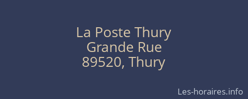 La Poste Thury