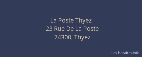 La Poste Thyez