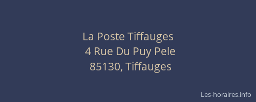 La Poste Tiffauges
