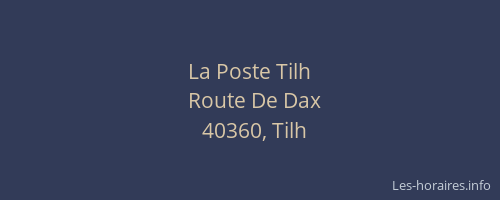 La Poste Tilh