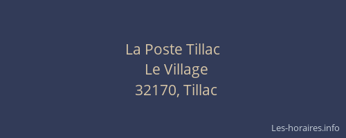 La Poste Tillac