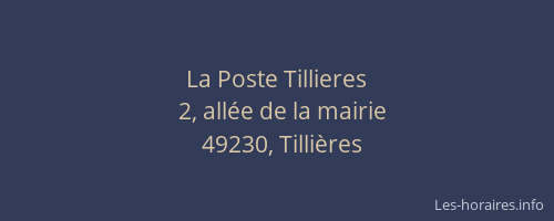 La Poste Tillieres
