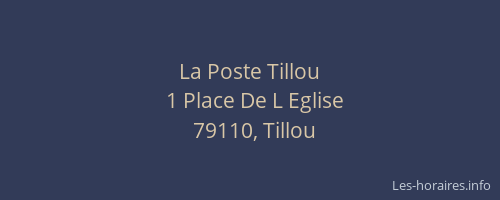 La Poste Tillou