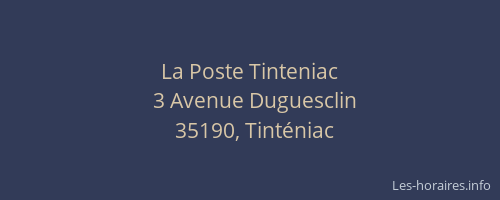 La Poste Tinteniac