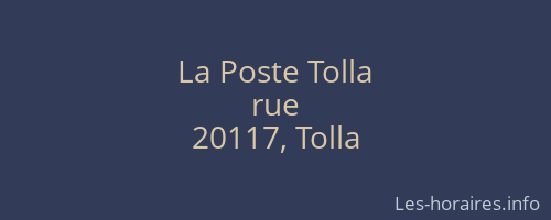 La Poste Tolla