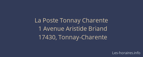 La Poste Tonnay Charente