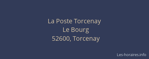 La Poste Torcenay