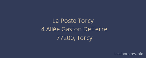 La Poste Torcy