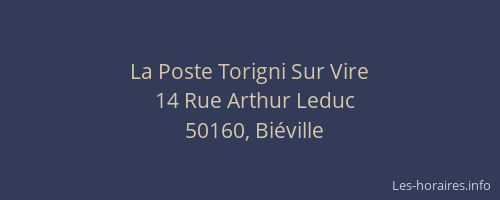 La Poste Torigni Sur Vire