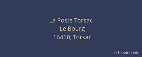 La Poste Torsac