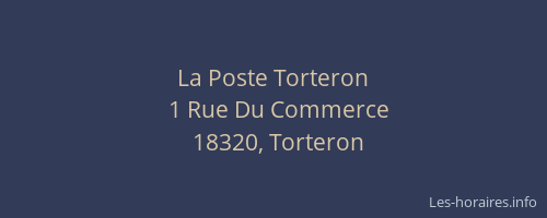 La Poste Torteron