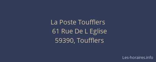 La Poste Toufflers